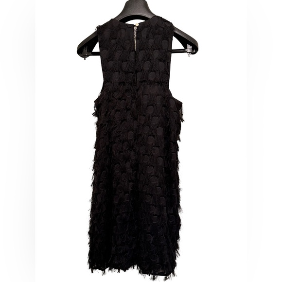 Anthropologie EUC Size 8 Pretty Black Sleeveless Fringe Cocktail Dress (0605) - Picture 3 of 12